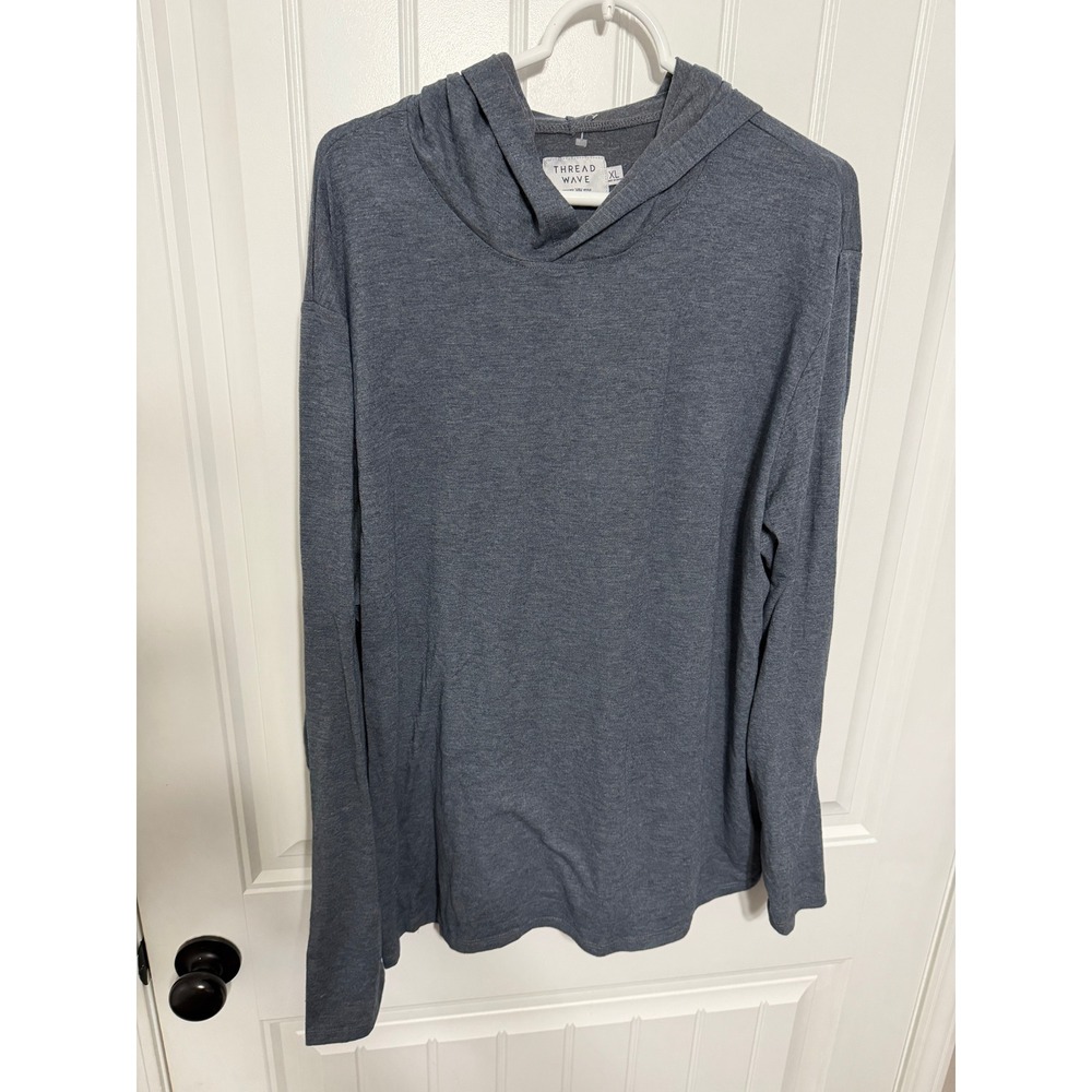 Thread Wave Hoodie Men Size XL 269297 Gray Heathered Long Sleeve Pullover EUC